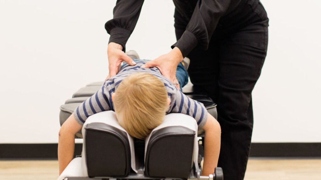 a child receiving pediatric chiropractor care